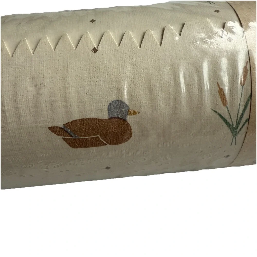 Vintage 80s? Collins & Aikman Wallpaper Hunting Decoy Duck Pond Reeds AB 8114‎